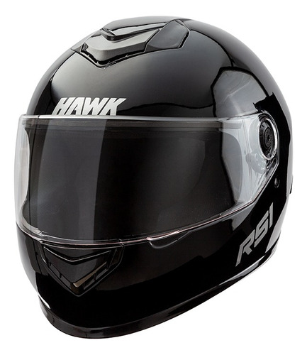 Casco Moto Integral Hawk Rs1 Negro Brillante Xl Año 2024