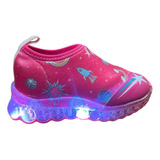 Zapatillas Bibi #1079178 Hot Pink Con Luces Talles Del 23/33