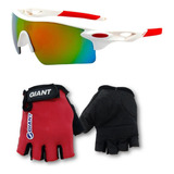 Guantes + Lentes Gafas. Ciclista