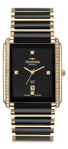 Relógio Technos Feminino Ceramic Dourado - Gn10ay/9p