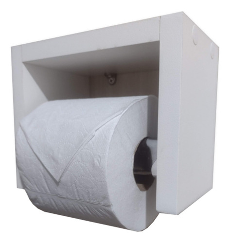 Nicho Porta Papel Higiênico Mdf Para Banheiro Kit Instalação