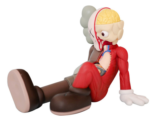 Muñeca Boneca Anatómica Sentada Kaws-22cm