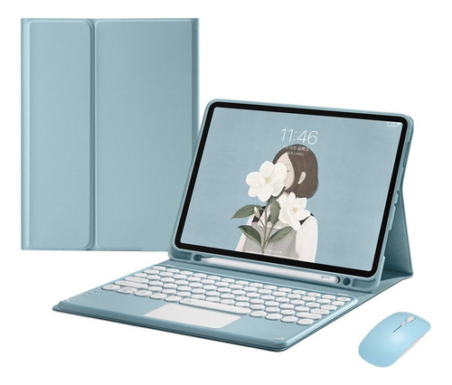 Capa Com Teclado E Mouse Touch Para iPad 10.2''9th 8th 7th