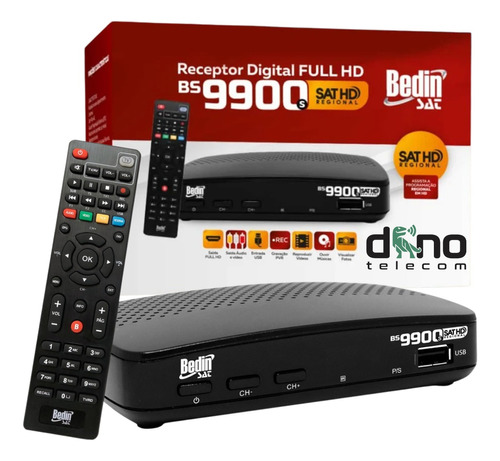 Receptor Hd Regional Digital Bs 9900s Bedinsat Banda C E Ku