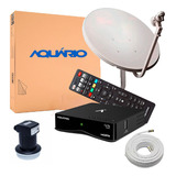 Kit Completo Parabolica Digital Aquario Antena Receptor Cabo