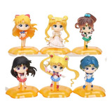 Set 6 Figuras Sailor Moon Sailor Scouts Pretty Guardian