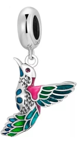 Charm 100% Plata S925 Dije Colibrí Aves Compatibles 