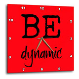 Dpp_180102_2 Be Dynamic, Reloj De Pared Fondo Rojo, 13 ...