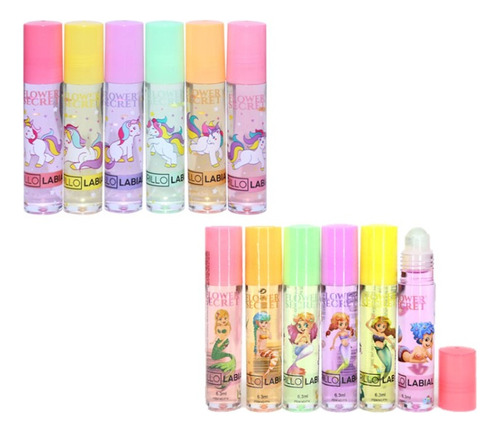 Pack 12 Brillo Labial Lip Gloss Sorpresa Cumpleaños