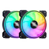 Kit 2 Cooler Fan Rgb 120mm Pc Gamer Ventoinha Cpu Silencioso