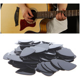 30 Palhetas Para Guitarra Violão Ukulele Cavaco Baixo 0.71 Cor Preto