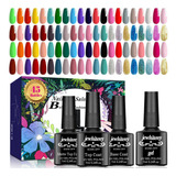 Jewhiteny Juego De 45 Esmaltes De Uñas De Gel, Kit De Uñas D