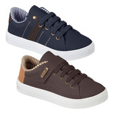 Kit 2 Pares Tenis Masculino Infantil Casual Kids 72039x72414