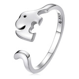 Anillo De Elefante Kawaii. Plata 0.925