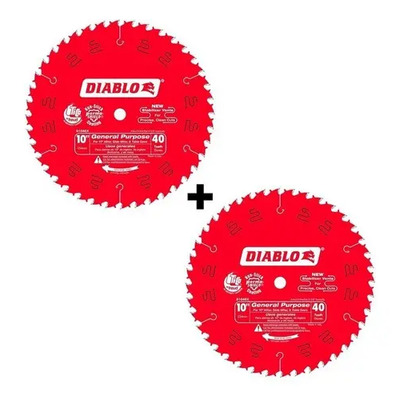Discos De Corte Diablo 10 In X 40-tooth General Purpose 2 Pz | Envío gratis