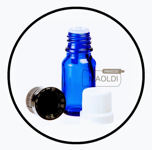 Gotero Vidrio Azul 10ml Tapa Cuenta Go - mL a $2000