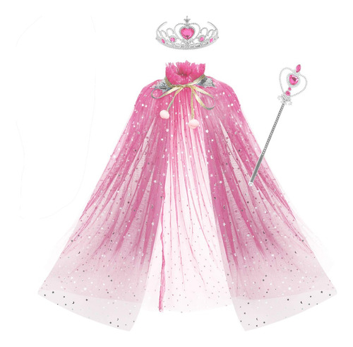 Vestido Disfraz De Princesa Capa Para Niña Cosplay