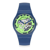 Reloj Mujer Swatch Suon147 Cuarzo 41mm Pulso Azul En