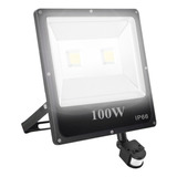 Reflector Led 100w Sensor De Movimiento Exterior Ip66 Frio