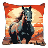 Cojines Decorativos Paisajes Animales Caballos Horse 40cm Pj