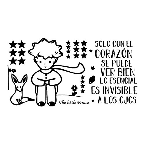 El Principito Frase Decorativa Infantil En Vinil Adhesivo