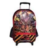 Mochila Jurassic Park Dinossauro Infantil Rodinhas Escolar 