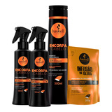 Kit Haskell Encorpa Cabelo 2 Tônicos 1 Shp 500ml +refil200g