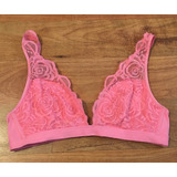 Padrisimo Top Bralette Victoria's Secret Pink Encaje Neon S!
