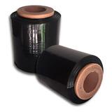 Film Stretch Rollo Negro 10cm Ancho X36 Unid Reforzado