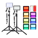 Luz Led Para Cámara, Rgb Kit De Iluminación Fotográfica (2