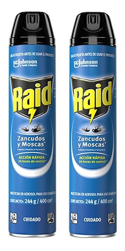 Exterminador Insectos Voladores Raid X 2 - g a $64