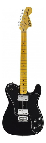 Guitarra Eléctrica Squier By Fender Vintage Modified Telecaster Deluxe De Tilo Black Brillante Con Diapasón De Arce