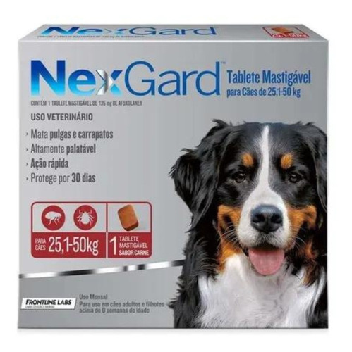 Nexgard Antipulgas E Carrapatos 25kg A 50kg