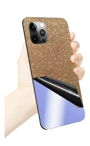 Mica Trasera Glitter Oro Skin Pegatina V27 | MercadoLibre