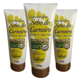 Kit 3 Creme Hidratante Sebo De Carneiro Para Pés Mãos 190g