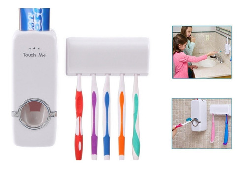 Dispensador De Crema Dental Porta Cepillos Accesorios Baño