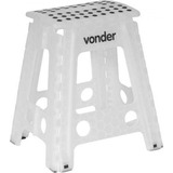 Banqueta Plástica Dobrável Branca Altura 450 Mm Vonder