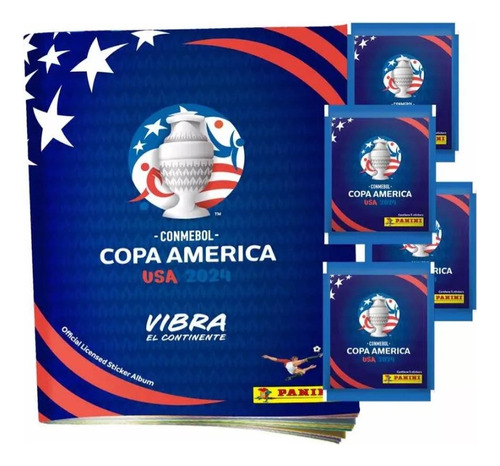 Álbum Copa America 2024 + 5 Sobres.