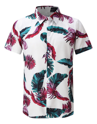 Camisa De Playa De Manga Corta Hawaiana De Moda Para Hombre
