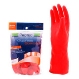 Guantes Domésticos Satinados De Látex 1 Par Talla M Protec