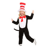 Disfraz Gato Ensombrerado Cat In The Hat Dr. Seuss Niños 