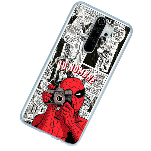 Funda Para Xiaomi Spiderman Fotógrafo Personalizada Nombre