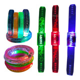 Combo Pulseras Luminosas Led Modelos Surtidos Pack X 50