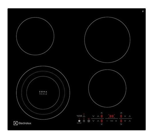 Anafe Electrolux Vitroceramico 59cm Touch Triple Zona