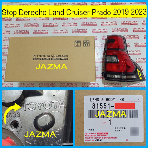 Stop Derecho Land Cruiser Prado 2019 2023 Original Toyota  Foto 5