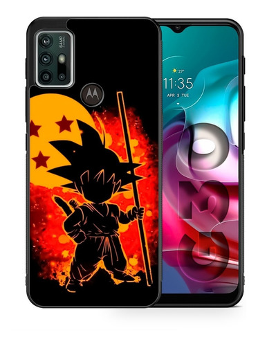 Funda Moto G30 Goku Shadow Dragon Ball Tpu Uso Rudo