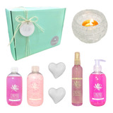 Kit Caja Regalo Mujer Box Spa Zen Rosas Aroma Relax Set N128