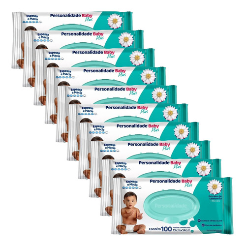 Kit Com 1000 Toalhas Umedecidas Personalidade Baby Plus