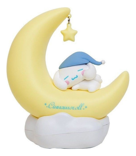 Lámpara De Mesita De Noche Sanrio Con Forma De Luna, Ilumina