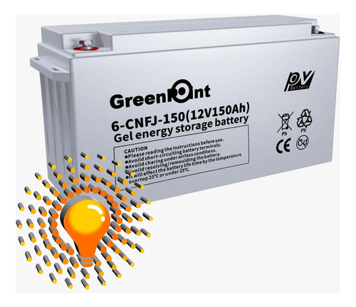 Batería Sellada Vrla Gel 12v 150ah Greenpoint- Uso Solar